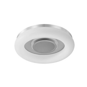 Plafón PARIS 3 plata/blanco.