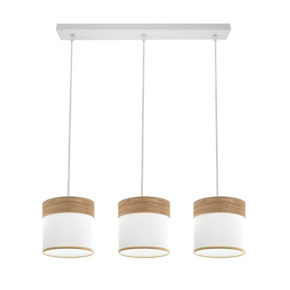 Lámpara Regleta CLOE blanco/blanca-madera Clara. - Imagen 2
