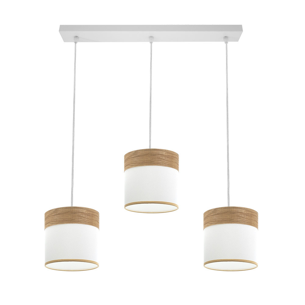 Lámpara Regleta CLOE blanco/blanca-madera Clara.