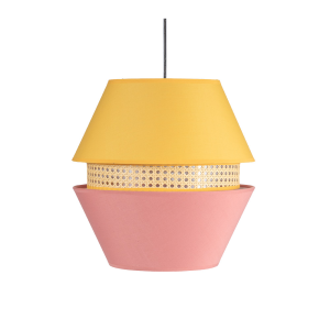Lámpara Colgante TRAJANO ROAM amarillo/rosa.