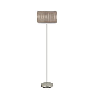 Pie de Salón ALEXANDRA níquel/madera gris.