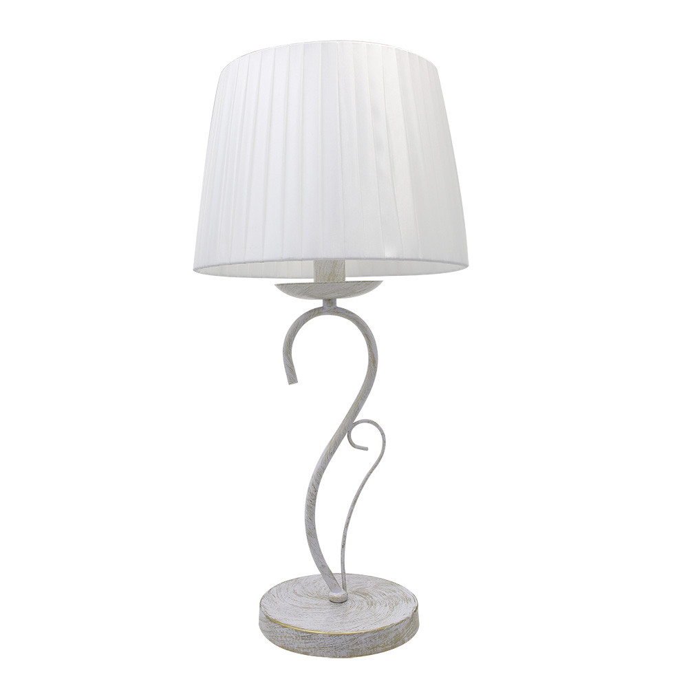 Lámpara de Sobremesa AMSTERDAM blanco/oro.Pantalla blanca.