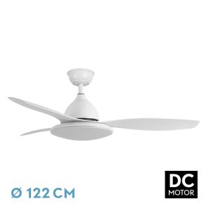 Ventilador YAEL blanco.Motor DC.Diámetro: 122 cms.