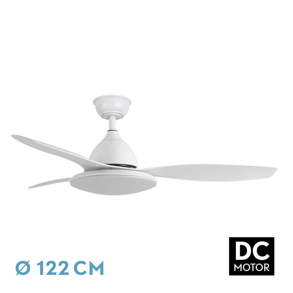 Ventilador YAEL blanco.Motor DC.Diámetro: 122 cms.