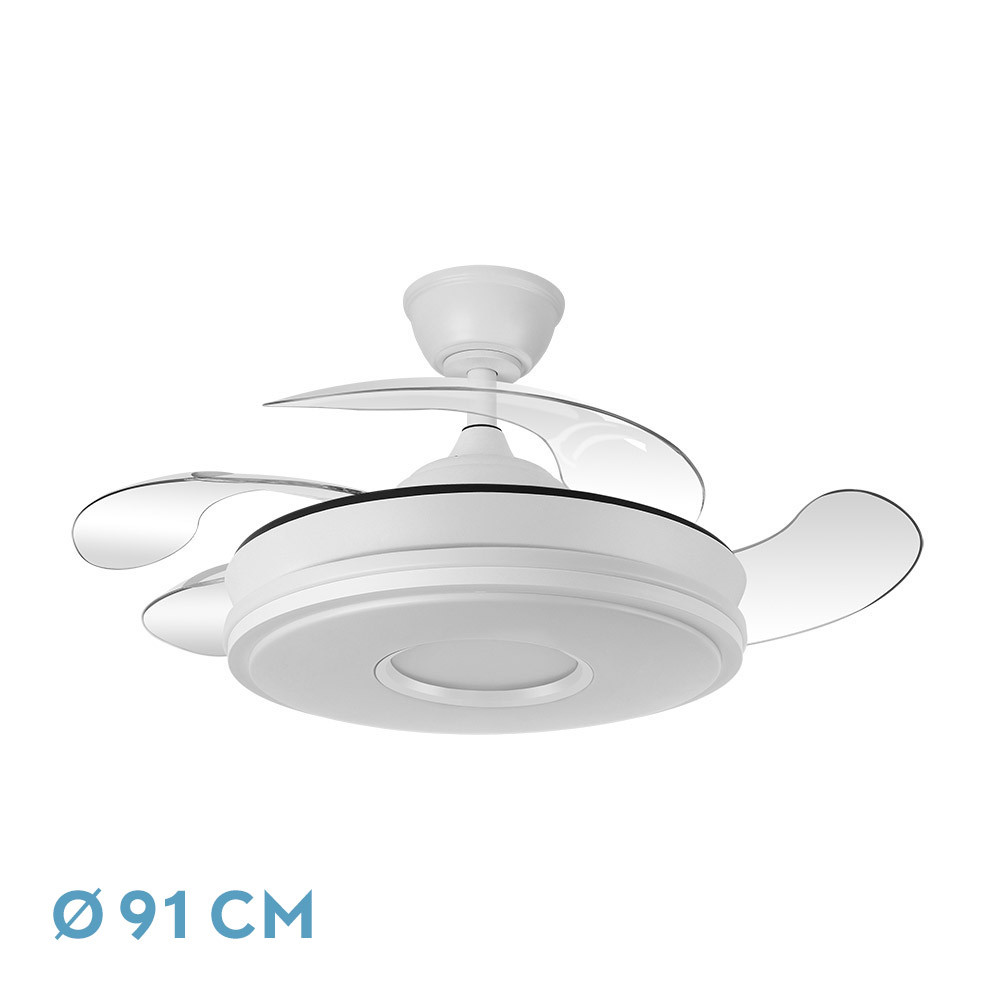 Ventilador DANI MINI blanco.Motor DC.Diámetro: 40-91 cms.