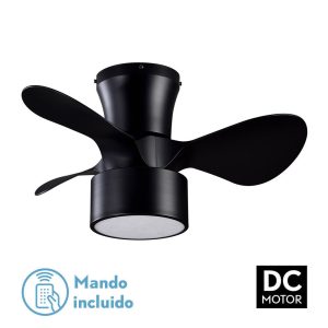 Ventilador KOS negro.Motor DC.Diámetro: 60 cms.
