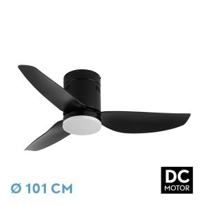 Ventilador BORAX negro.Motor DC.Diámetro: 101 cms.