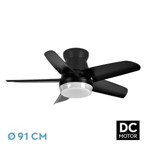 Ventilador NEUTRON negro.Motor DC.Diámetro: 91 cms.