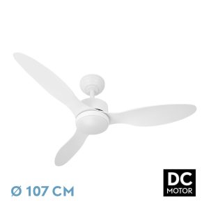 Ventilador SERPA blanco.Motor DC.Diámetro: 107 cms.