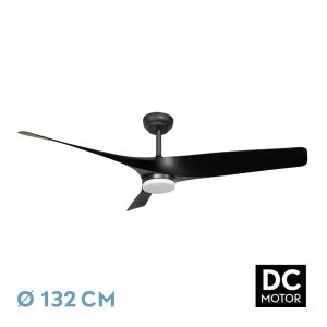 Ventilador NIGER negro.Motor DC.Diámetro: 132 cms.