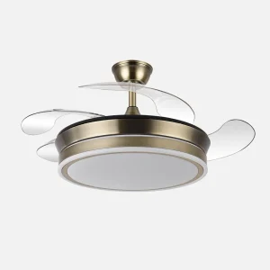 Ventilador BAYOMO MINI cuero.Motor DC.Diámetro: 40-91 cms.