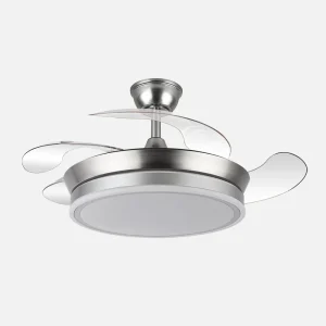 Ventilador BAYOMO MINI níquel.Motor DC.Diámetro: 40-91 cms.
