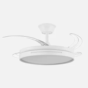 Ventilador MICENAS blanco.Motor DC.Diámetro: 50-106 cms.