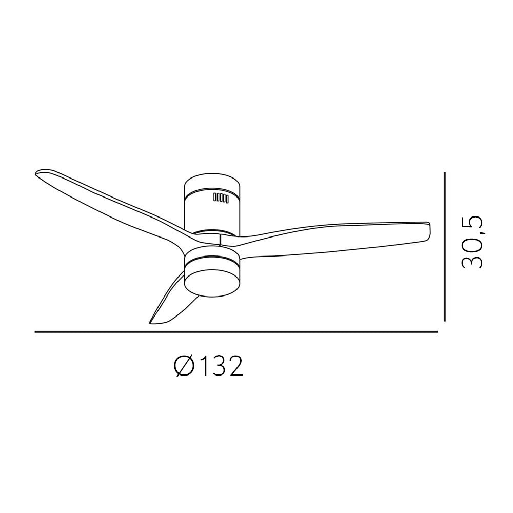 Ventilador AGUILON C/LUZ marrón.Motor DC.Diámetro: 132 cms. - Imagen 3