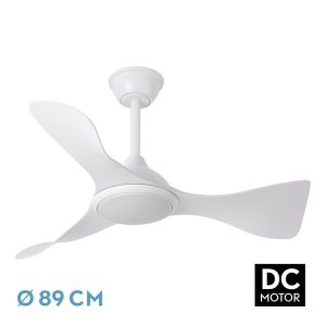 Ventilador CAIMAN blanco.Motor DC.Diámetro: 89 cms.