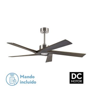 Ventilador NADIR níquel/rustico.Motor DC.Diámetro:142,2 cms.