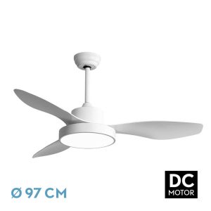 Ventilador HAYATE MINI blanco.Motor DC.Diámetro: 97 cms.