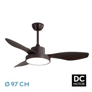 Ventilador HAYATE MINI marrón.Motor DC.Diámetro: 97 cms.