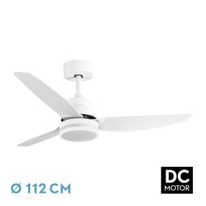 Ventilador JARAMA blanco.Motor DC.Diámetro: 112 cms.