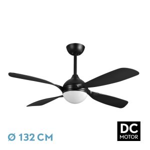 Ventilador LIVORNO negro.Motor DC.Diámetro: 132 cms.