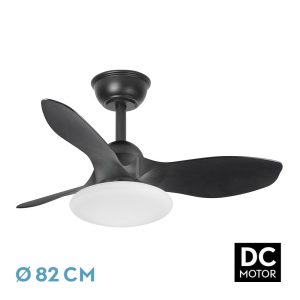 Ventilador PARAMO negro.Motor DC.Diámetro: 82 cms.