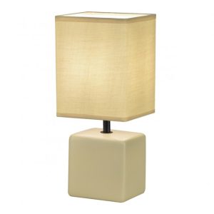 Lámpara de Sobremesa GLEN amarillo claro.Altura: 30 cms.