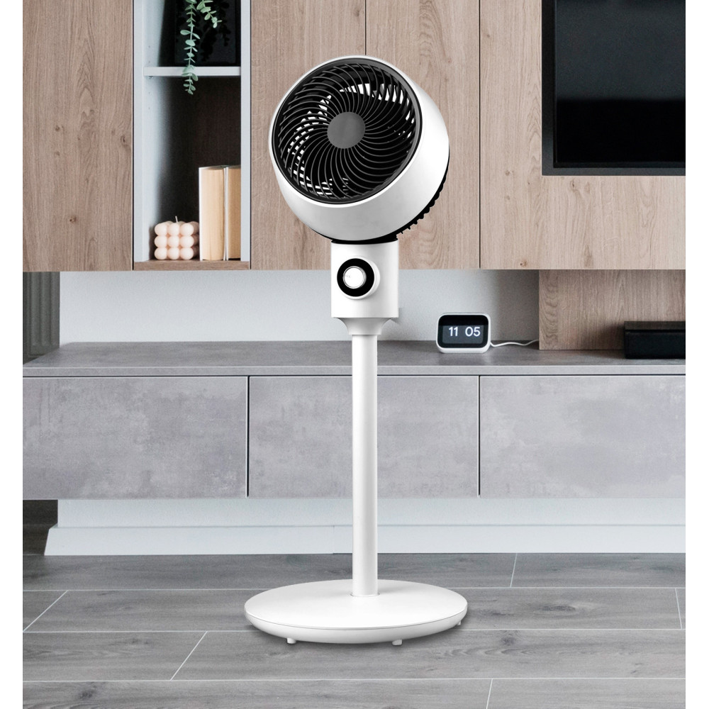 Ventilador De Pie OZONO blanco/negro.Motor AC.Diámetro: 34 cms. - Imagen 2