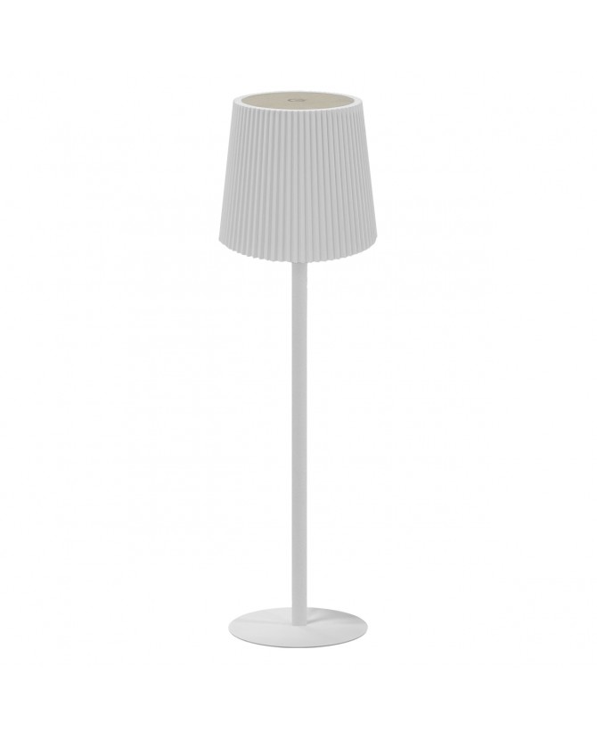 Lámpara de Sobremesa/Pie Salón SUNSET blanco.Batería Recargable.Altura Regulable: 26-115 cms.