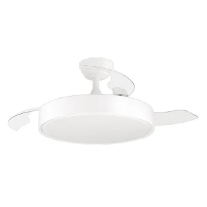 Ventilador ESLA blanco.Motor DC.Diámetro: 42-92 cms.